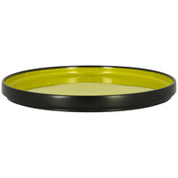 RAK Porcelain FRNOLD27GR Fire 10 5/8 inch Green Rimless Flat Porcelain Plate / Deep Plate Lid - 6/Case