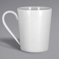 RAK Porcelain SOPASMG36 Soul 12.15 oz. Bright White Embossed Porcelain Mug - 12/Case