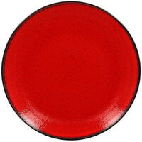 RAK Porcelain FRNNPR24RD Fire 9 7/16" Red Flat Porcelain Coupe Plate - 12/Case