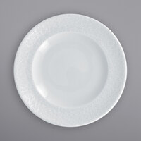 RAK Porcelain CHPCLFP17 Charm 6 3/4 inch Bright White Embossed Wide Rim Porcelain Plate - 24/Case