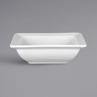RAK Porcelain SOPCLSB16 Soul 13.55 oz. Bright White Embossed Square Porcelain Salad Bowl - 12/Case
