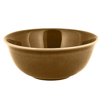 RAK Porcelain GNNNRB16CA Genesis Glossy 19.6 oz. Caramel Porcelain Rice Bowl - 12/Case