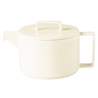 RAK Porcelain NOTP100 Nordic 33.8 oz. Warm White Porcelain Teapot with Lid - 4/Case