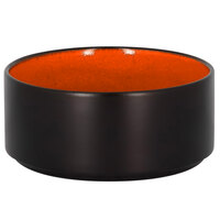 RAK Porcelain FRNOBW12OR Fire 16.25 oz. Orange Round Porcelain Stackable Bowl - 12/Case
