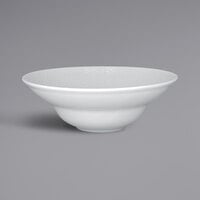 RAK Porcelain CHPCLXD26 Charm 16.25 oz. Bright White Embossed Wide Rim Round Extra Deep Porcelain Plate - 6/Case