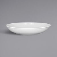 RAK Porcelain SOPONDC31 Soul 12 1/4 inch Bright White Embossed Deep Coupe Porcelain Plate - 6/Case