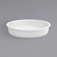 Hepp by BauscherHepp 60.8874.3000 3.3 Qt. Round Porcelain Food Pan for Induction Plus Chafers - 2 1/8" Deep