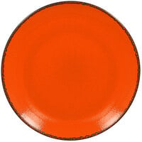 RAK Porcelain FRNNPR24OR Fire 9 7/16" Orange Flat Porcelain Coupe Plate - 12/Case