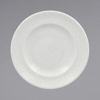 RAK Porcelain CHPCLFP15 Charm 6 inch Bright White Embossed Wide Rim Porcelain Plate - 24/Case