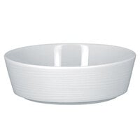 RAK Porcelain HMPASBW12 Helm 11.15 oz. Bright White Embossed Round Stackable Porcelain Bowl - 12/Case