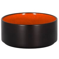 RAK Porcelain FRNOBW16OR Fire 33.80 oz. Orange Round Porcelain Stackable Bowl - 6/Case