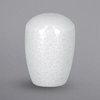 RAK Porcelain CHPCLSS01 Charm 3 1/2 inch Bright White Embossed Porcelain Salt Shaker - 6/Case