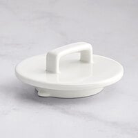 RAK Porcelain NOCPLD1 Nordic 2 9/16" Warm White Porcelain Lid for 13.55 oz. Coffee Pot - 12/Case