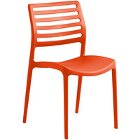 Lancaster Table & Seating Allegro Orange Resin Side Chair