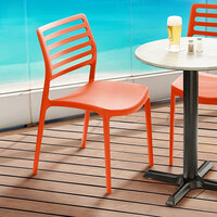 Lancaster Table & Seating Allegro Orange Resin Side Chair