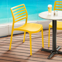 Lancaster Table & Seating Allegro Yellow Resin Side Chair