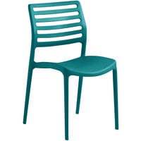 Lancaster Table & Seating Allegro Teal Resin Side Chair