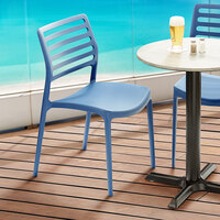 Lancaster Table & Seating Allegro Blue Resin Side Chair