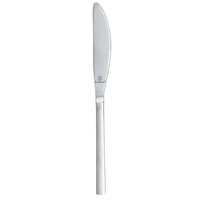 Fortessa 1.5B.165.00.015 Arezzo Brushed 8 inch 18/10 Stainless Steel Extra Heavy Weight Solid Handle Dessert Knife - 12/Case
