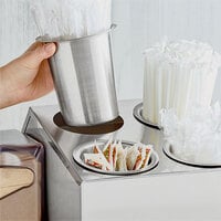Choice Solid Stainless Steel Flatware Holder Cylinder