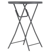 ZOWN 60436SGY1E Gray Commercial Resin Cocktail Folding Table