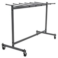 ZOWN 60248GRY1E Steel Folding Chair Dolly with Foot-Controlled Locks