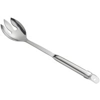 Choice 11 3/4 inch Hollow Stainless Steel Handle Notched Salad Serving Spoon