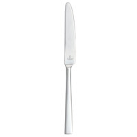 Fortessa 1.5.170.BR.005 Spada Brushed 9 3/16 inch 18/10 Stainless Steel Extra Heavy Weight Solid Handle Table Knife - 12/Case