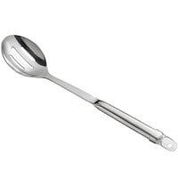 Choice 11 3/4 inch Hollow Stainless Steel Handle Slotted Serving Spoon
