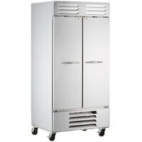 Beverage-Air RB35HC-1S 40 inch Vista Series Two Section Solid Door Reach-In Refrigerator