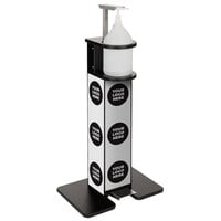 IRP 7515405 White Freestanding Hand Sanitizing Station / Dispenser with Graphics and Foot Pedal