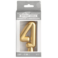 Creative Converting 339957 3 inch Gold 4 inch Candle