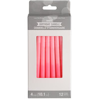 Creative Converting 339977 4 inch Pink Ombre Pattern Tall Candles - 12/Pack