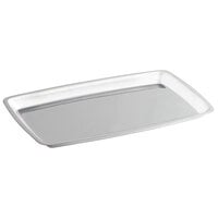 Choice 7 inch x 11 inch Rectangular Stainless Steel Sizzler Platter