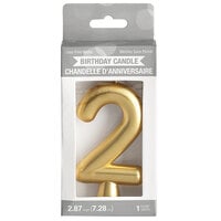 Creative Converting 339955 3 inch Gold 2 inch Candle