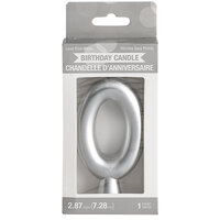 Creative Converting 339963 3 inch Silver 0 inch Candle
