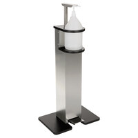 IRP 7515403 Brushed Freestanding Hand Sanitizing Station / Dispenser with Foot Pedal