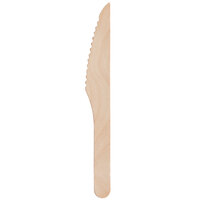 TreeVive by EcoChoice 6 1/4 inch Compostable Wooden Knife - 25/Pack