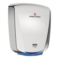 World Dryer Q-973A2 VERDEdri Brushed Stainless Steel Automatic Hand Dryer - 110-120/208/220-277V, 950W