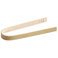 Bamboo by EcoChoice 3 inch Compostable Bamboo Tongs - 25/Pack