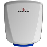 World Dryer Q-974A2 VERDEdri White Aluminum Automatic Hand Dryer - 110-120/208/220-277V, 950W