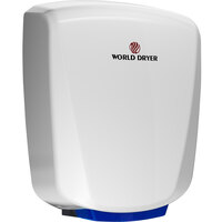 World Dryer Q-974A2 VERDEdri White Aluminum Automatic Hand Dryer - 110-120/208/220-277V, 950W