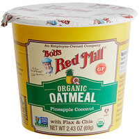 Bob's Red Mill Pineapple Coconut Gluten-Free Organic Single Serving Oatmeal Cup - 12/Case