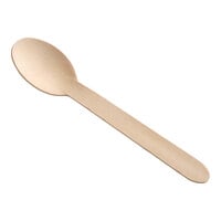 EcoChoice 6 1/4" Compostable Wooden Spoon - 100/Pack