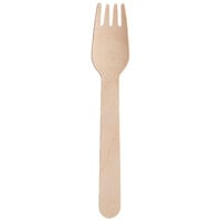 TreeVive by EcoChoice 6 1/4 inch Compostable Wooden Fork - 100/Case