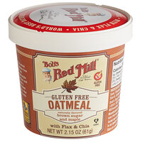 Bob's Red Mill Maple Brown Sugar Gluten-Free Single Serving Oatmeal Cup - 12/Case