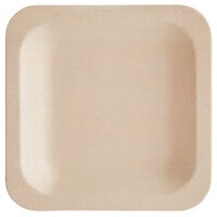 TreeVive by EcoChoice 4 1/2 inch Compostable Wooden Square Plate - 25/Pack