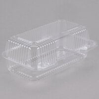 Dart C35UT1 StayLock 9" x 5 3/8" x 3 1/2" Clear Hinged Plastic 9" Medium Oblong Container - 250/Case