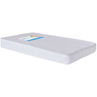 Foundations 6444012 InfaPure 38 inch x 24 inch x 4 inch Compact White Nylon-Reinforced Vinyl Mattress with Foam Interior for 13 Series Compact Cribs