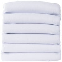 Foundations CB-00-WH-06 ThermaLux 30 inch x 40 inch White 100% Cotton Baby Blanket - 6/Pack